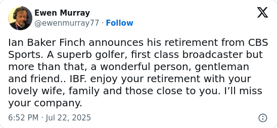 Farewell to the Voice of the Fairways