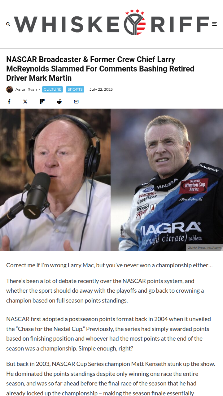 Larry Mac vs. Mark Martin: Fair or Foul?