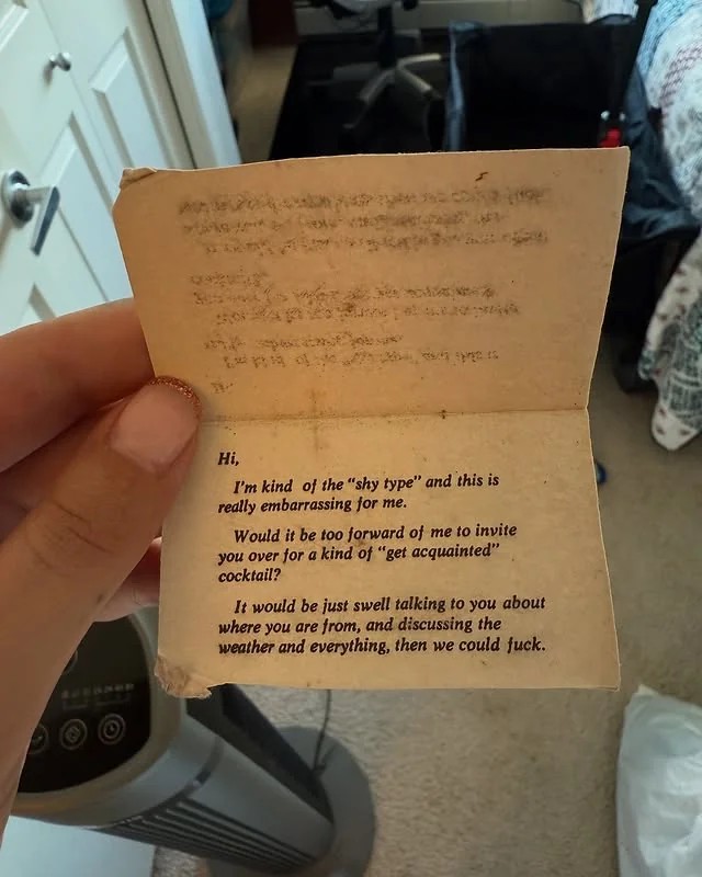 Grandpa's kept this in his wallet since 1976 🩶❤️