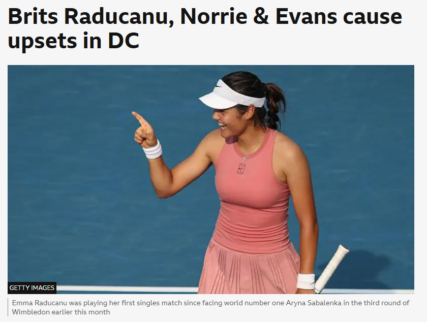 Raducanu & Norrie Shock Seeds in DC!