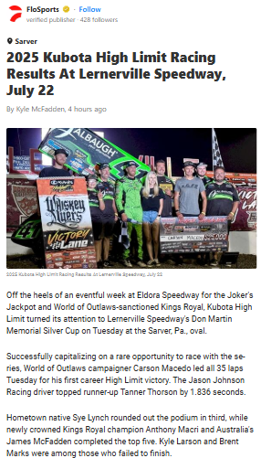 Macedo Dominates Silver Cup Showdown!