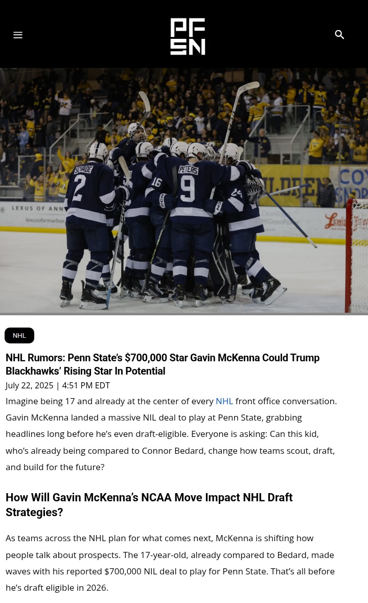 Is McKenna the Next Bedard—or Better?