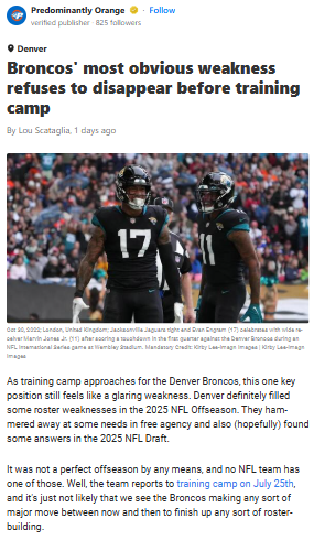 Broncos’ Tight End Dilemma Still Looms