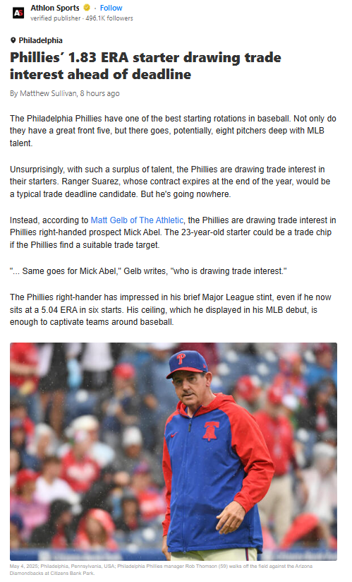 Is Mick Abel the Phillies’ Trade Ace?