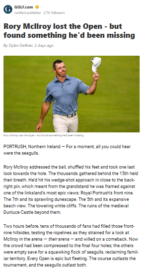 Rory’s Homecoming: More Than a Scorecard