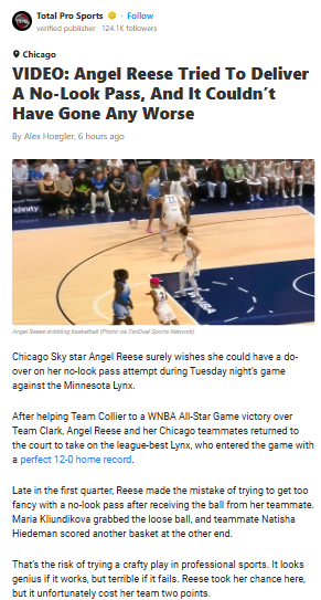 Angel Reese’s Risky No-Look Backfires