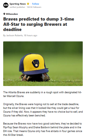 Will the Brew Crew Take a Chance on Ozuna?