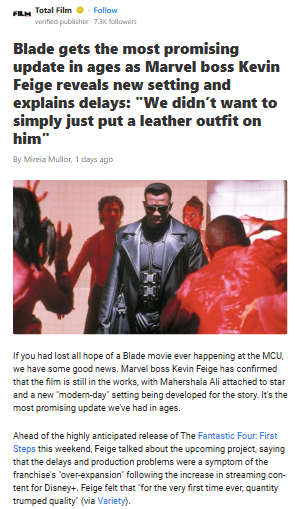 Blade's Modern Twist? Feige Spills 🍿