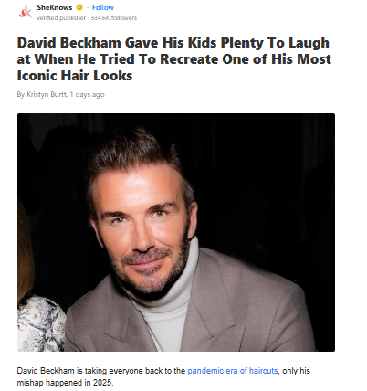 Beckham’s DIY Hair Fail Had the Fam LOL’ing