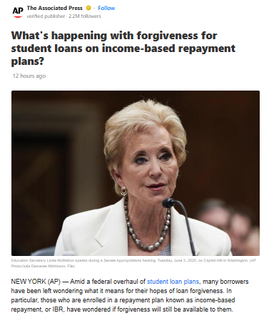 Student Loan Forgiveness: The IBR Pause