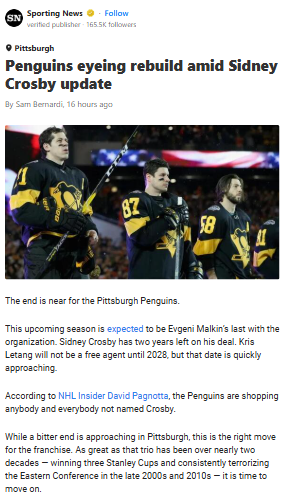 Is This the Last Ride for Sid & Geno?