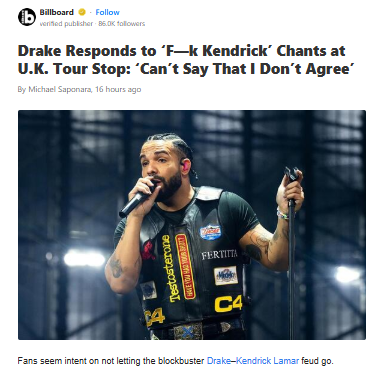 Drake Throws Shade at Kendrick Live 👀
