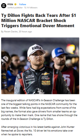 Ty Dillon’s Dover Tears: Underdog’s Dream Run!