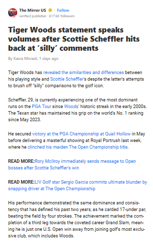 Scheffler’s Streak: Is He the Next Tiger?