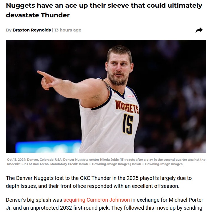 Nuggets’ Secret Weapon to Topple OKC?