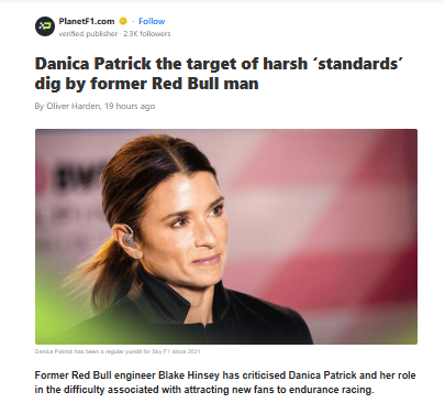 Danica Patrick: Asset or Distraction on F1 TV?
