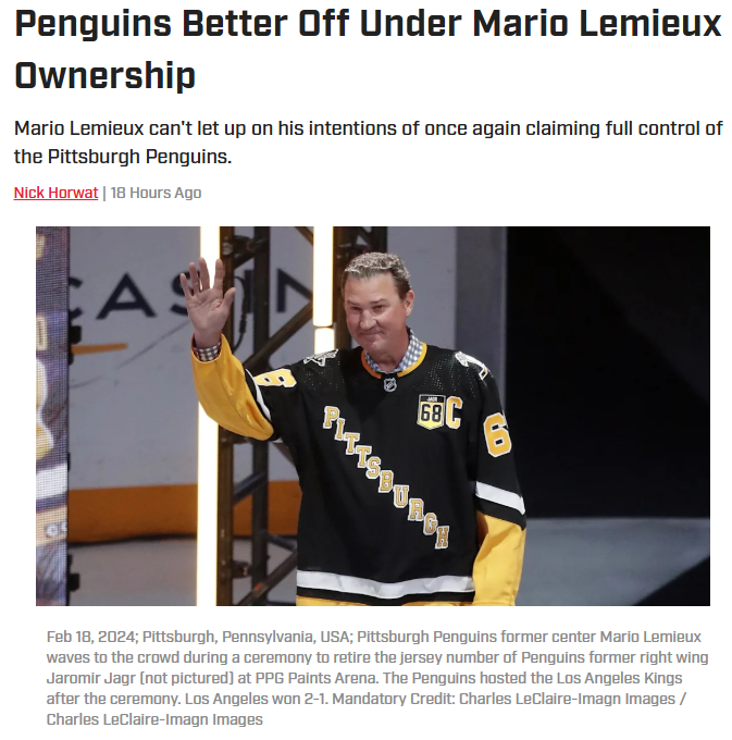 Super Mario Eyeing Penguins Comeback?