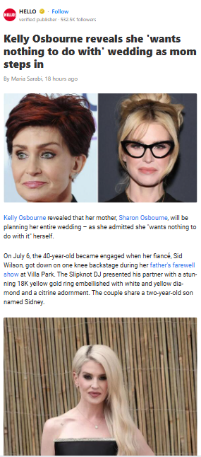 Kelly Osbourne’s Wedding? Mom’s in Charge!
