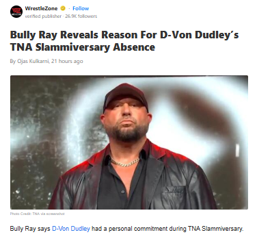 Why D-Von Missed Slammiversary