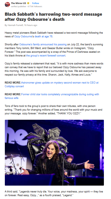 Ozzy’s Last Bow: Fans Divided 😱