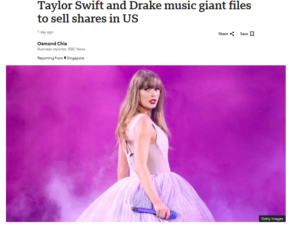 Taylor Swift’s Label Eyes Wall Street
