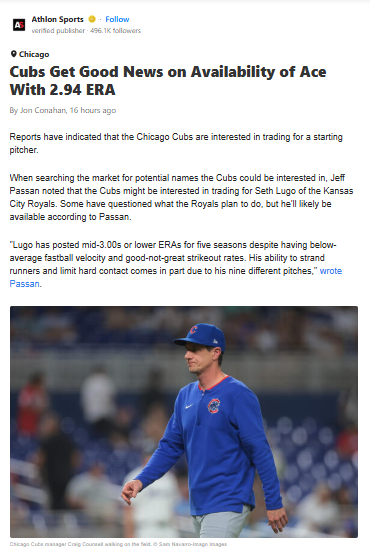 Could Seth Lugo Be the Cubs’ Missing Piece?