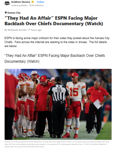ESPN’s Chiefs Doc Backfires? 🤔