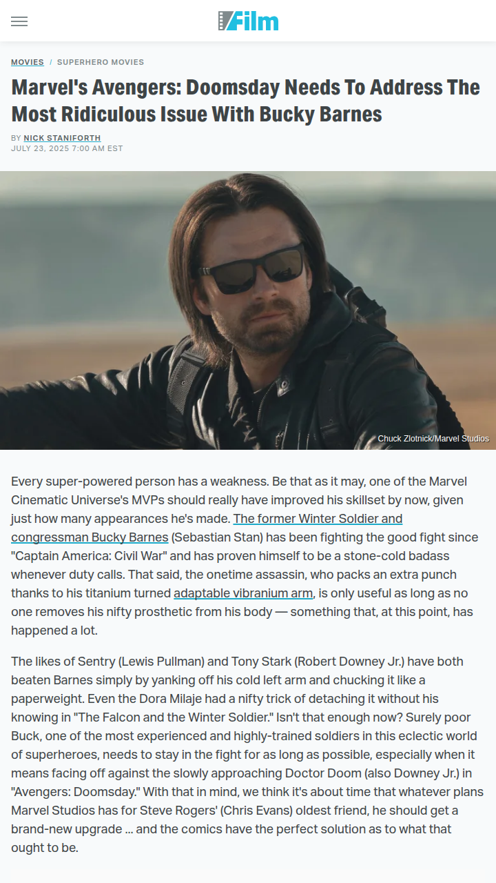 Bucky’s Arm Drama AGAIN? 🤦‍♂️