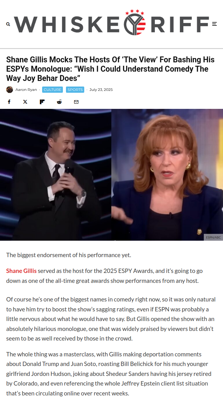 Shane Gillis Claps Back at The View 😂