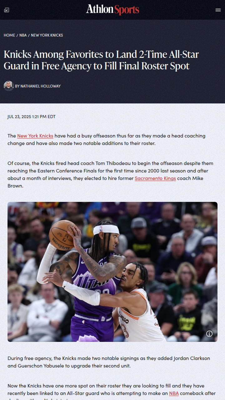 Should the Knicks Roll the Dice on Dipo?