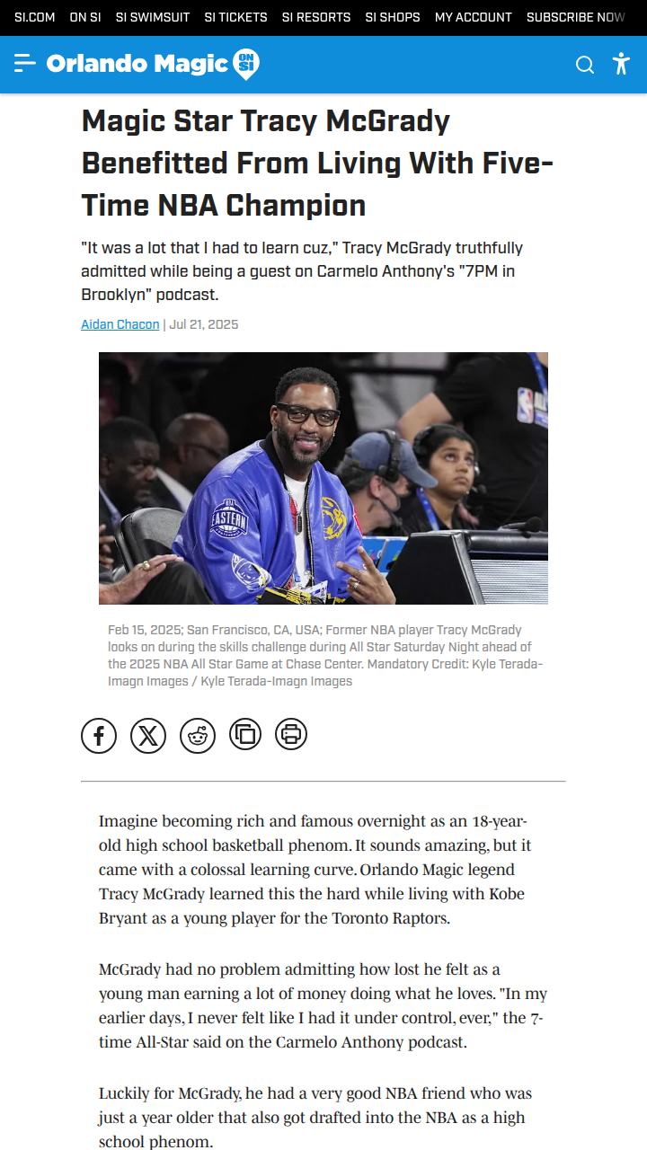T-Mac’s Rookie Years: Kobe Was His Lifeline