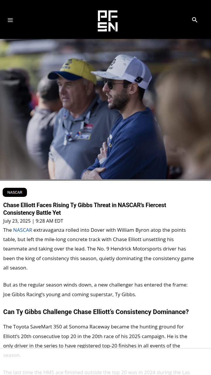 Can Ty Gibbs End Elliott’s Top-20 Streak?