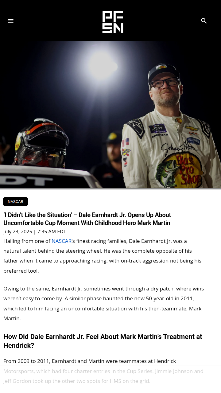 Dale Jr. & Mark Martin: Awkward Team Swap?