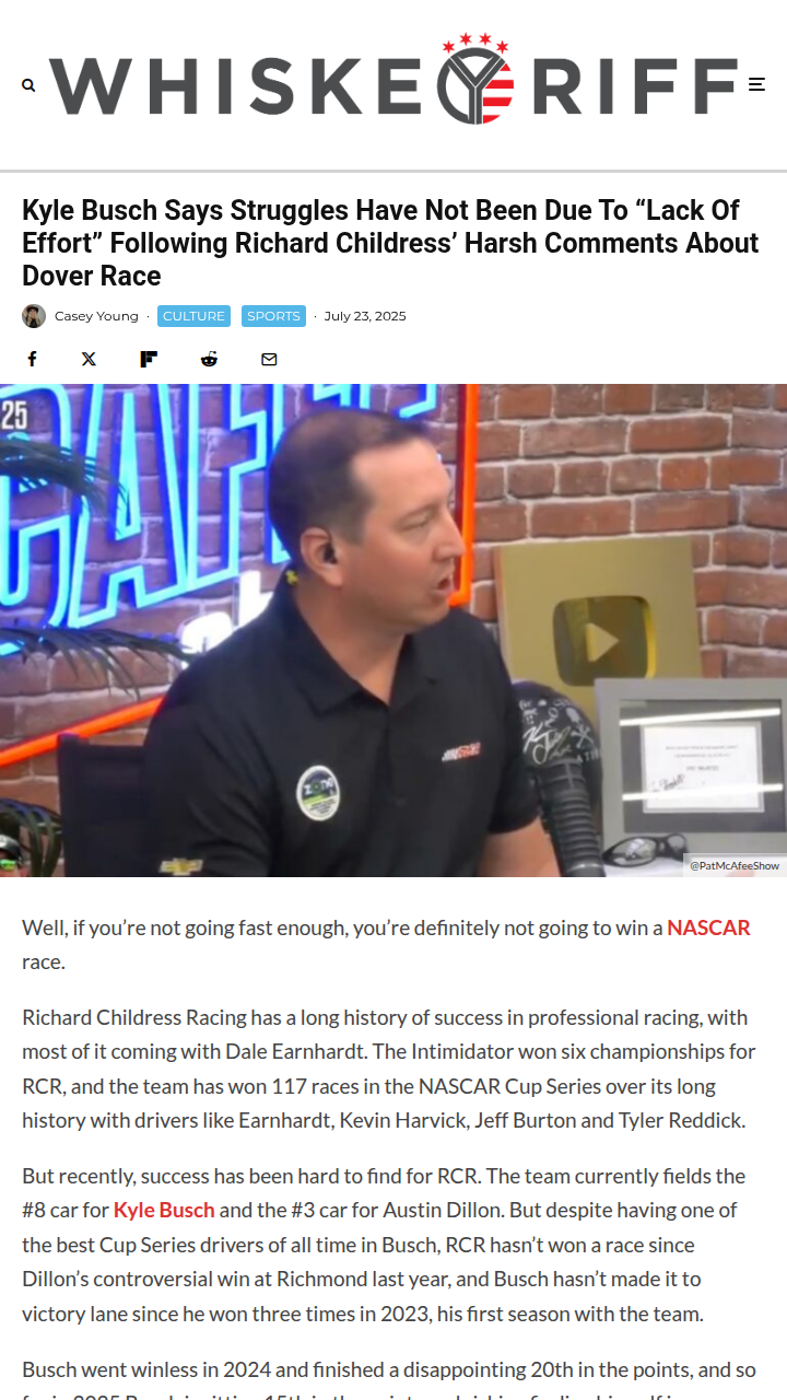 RCR Frustration: Rowdy Responds to Criticism
