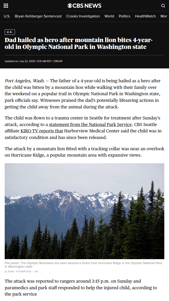 Dad’s Heroics on Hurricane Ridge