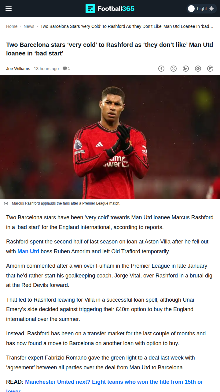 Rashford’s Rocky Start at Camp Nou?