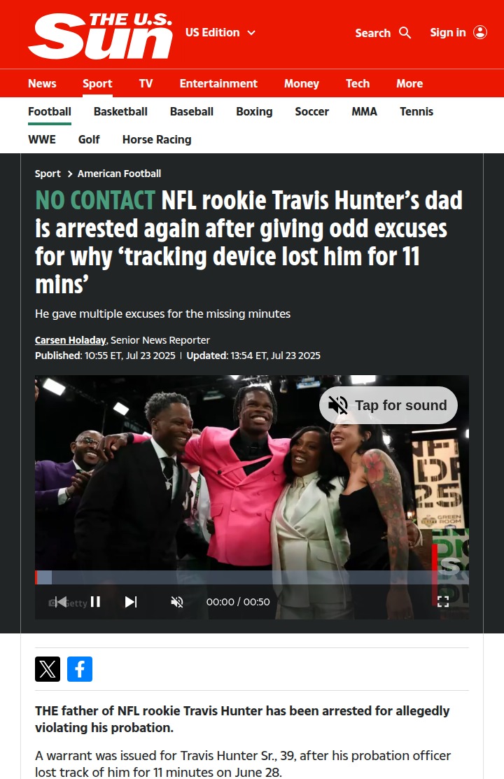 Travis Hunter’s Dad Drama Overshadows Camp