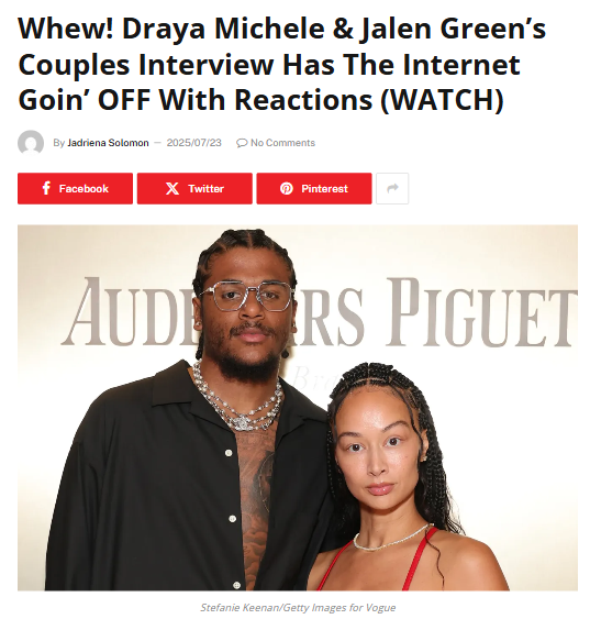 Draya & Jalen’s Interview Got People Heated
