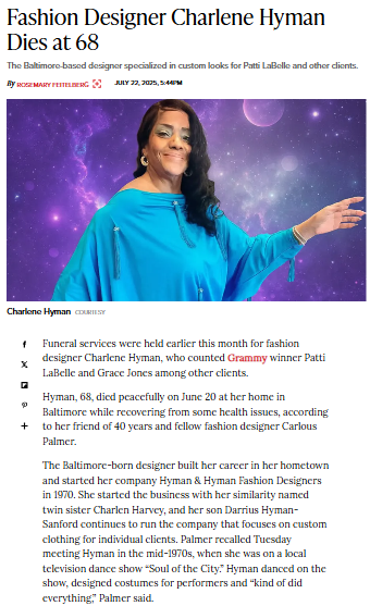Baltimore’s Fashion Icon Leaves a Legacy