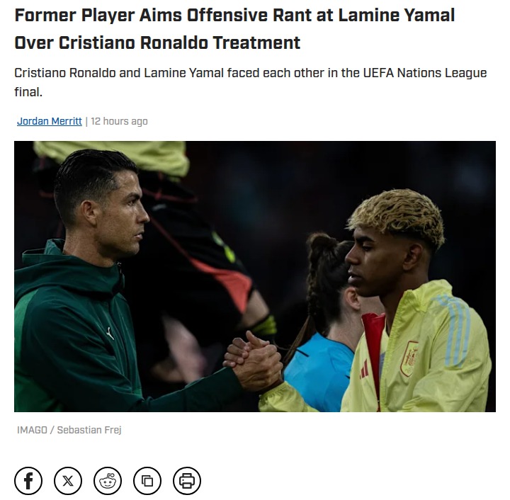 Rami Blasts Yamal Over CR7 Handshake