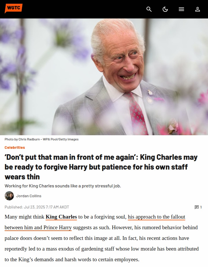 King Charles: Forgiving Harry, Tough on Staff? 👑