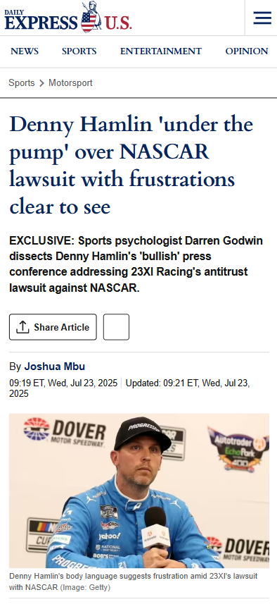 Hamlin Turns Up Heat in NASCAR Charter War