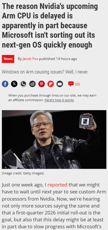 Nvidia’s Arm CPU Delay: Who’s Really to Blame?