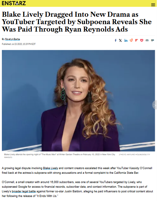 Ryan Reynolds Ads Dragged Into Blake’s Drama 😳