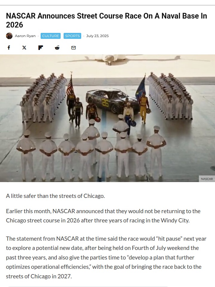 NASCAR’s Wildest Track Yet: Racing on a Navy Base!