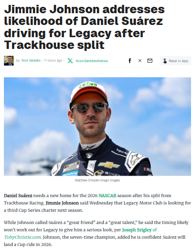 Will Suárez Find a New Ride After Trackhouse?