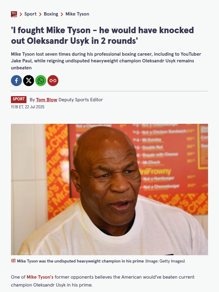 Could Iron Mike KO Usyk in 2 Rounds?