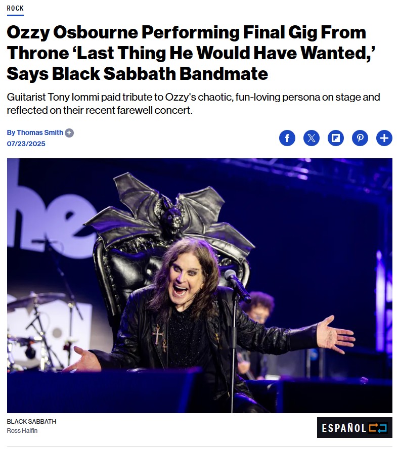 Ozzy’s Throne Farewell Shocks Fans 🦇