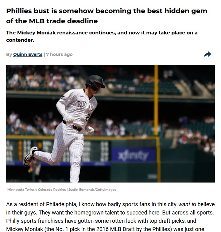 Moniak: From Philly “Bust” to Trade Deadline Star?