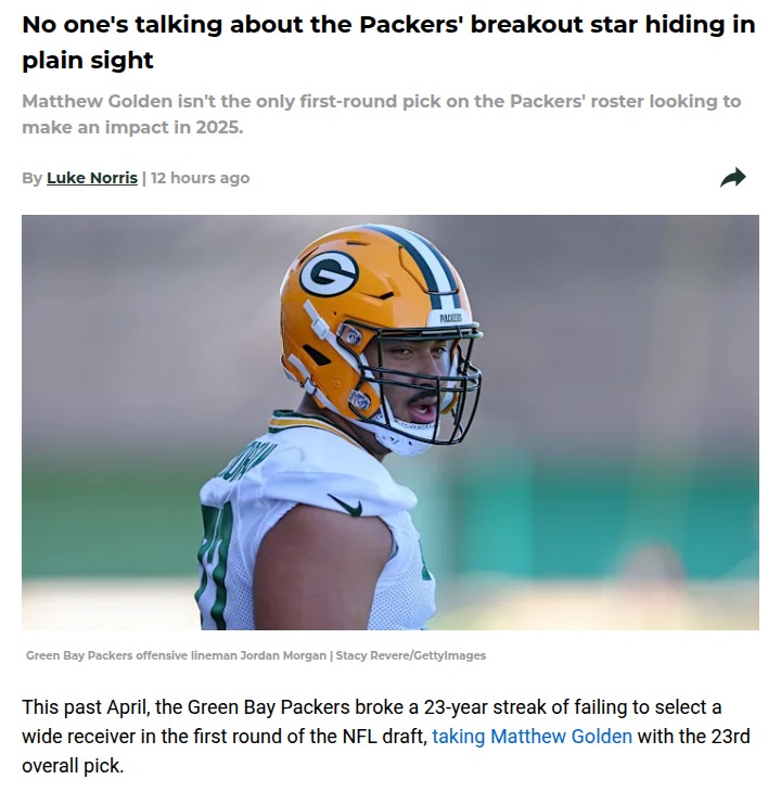 Is Jordan Morgan the Pack’s Secret Weapon?
